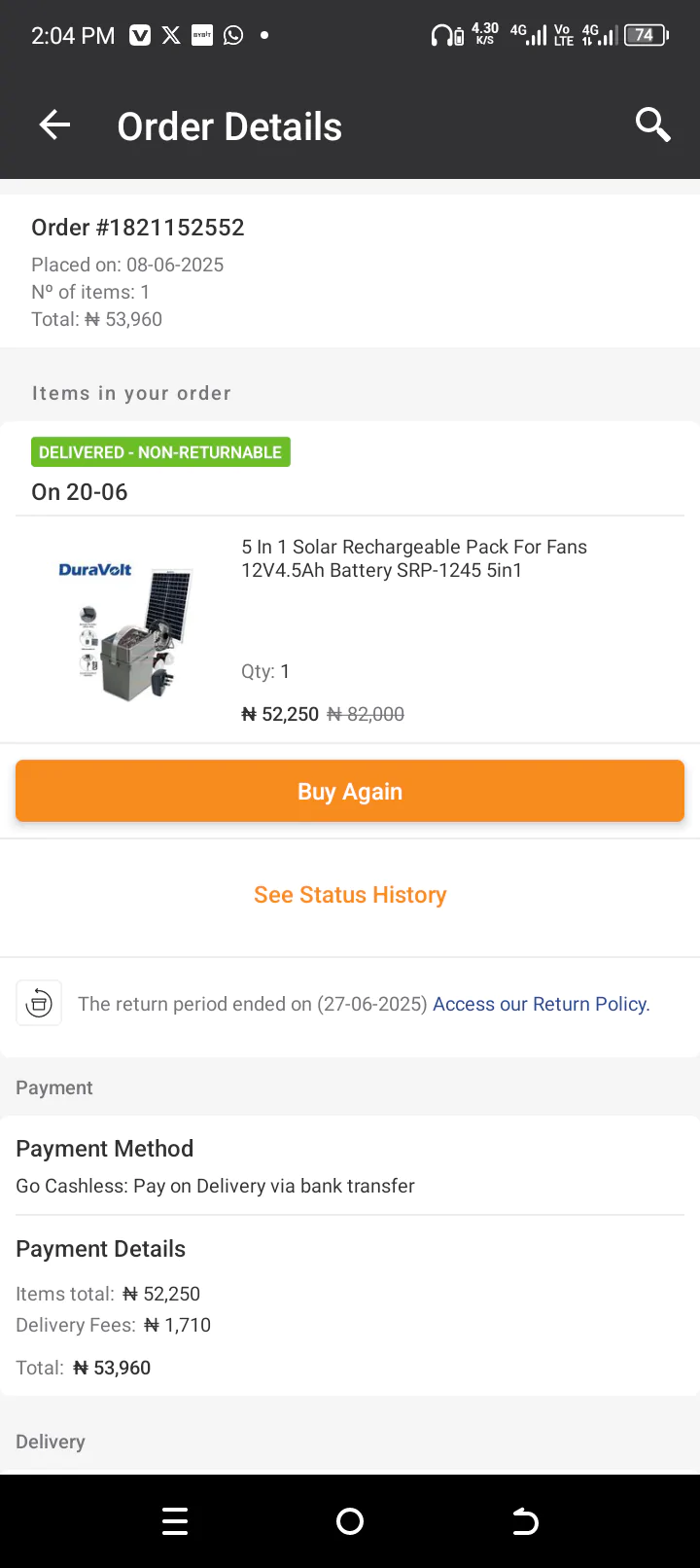 Work on your Payment method at pick up Location