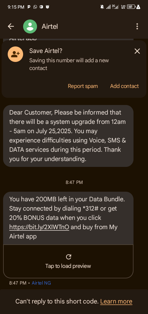 Frequent impromptu maintenance