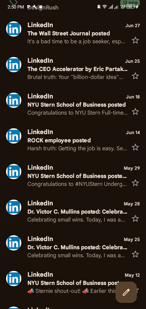 Unimportant notifications