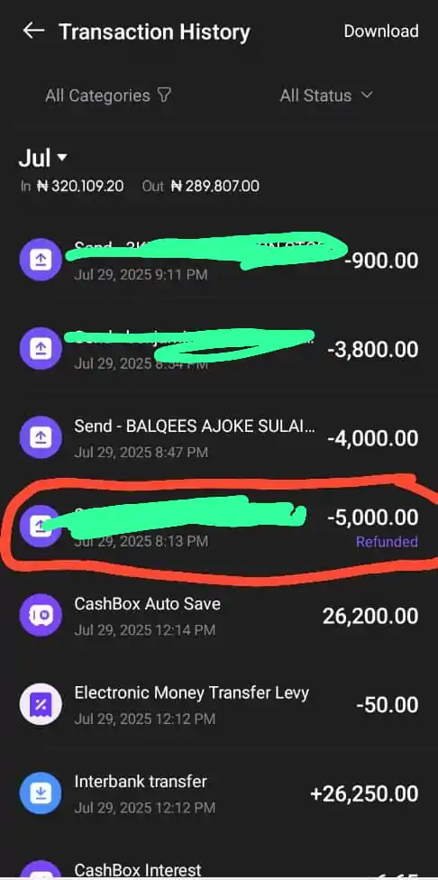 Palmpay Disgraced me by refunding a transaction I thought was successful