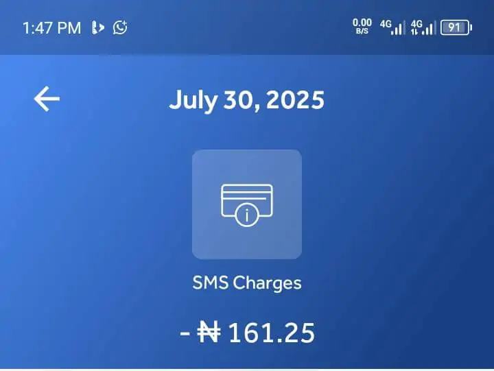 Access charges too much for SMS alerts, it's really unfair.