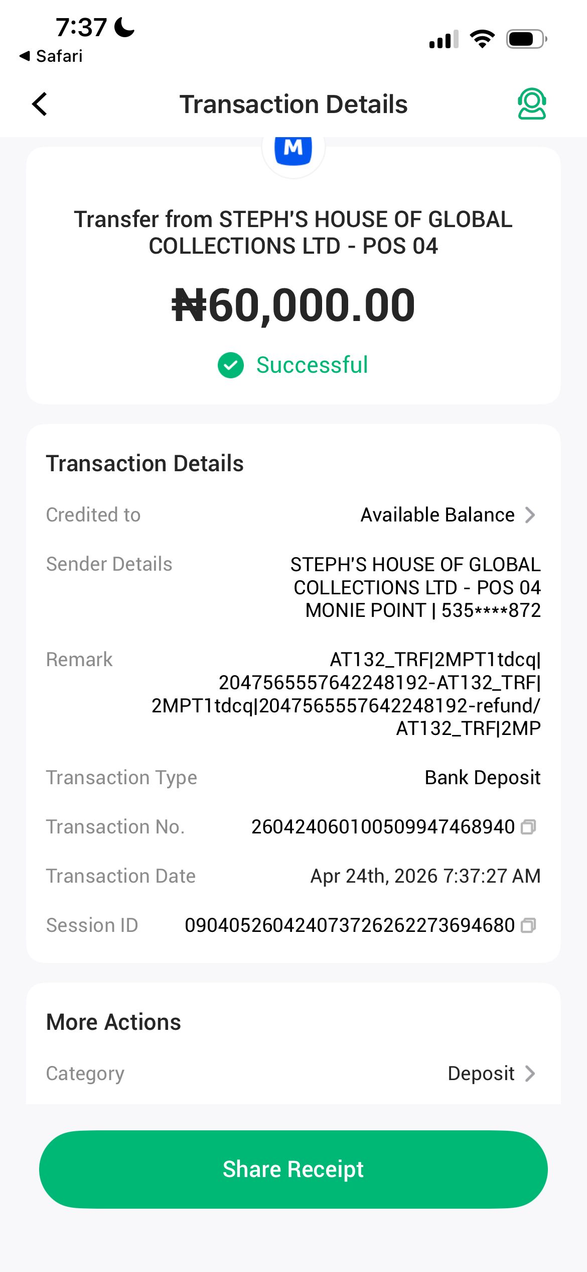 I got the money, but the experience with OPay was terrible.